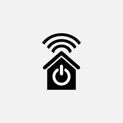 Smart home icon. Smart home symbol. Flat design. Stock - Vector illustration.