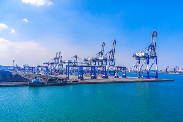 Shipping coal loading dock in the sea,dalian,china