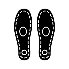 Orthopedic insoles glyph icon