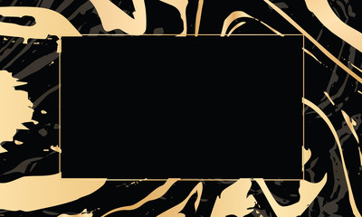 Set of vector black and gold design template for party, invitation, web, banner, birthday, wedding, business card. Abstract golden background.