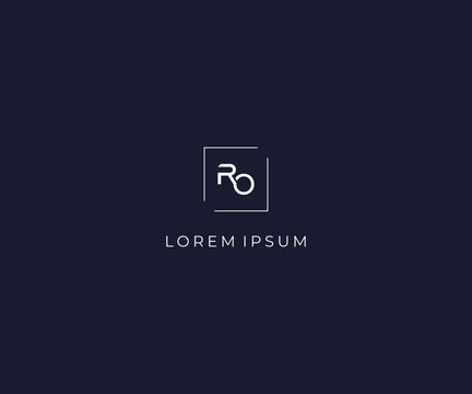letter RO logo design template