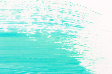 Abstract cyan hand painted background