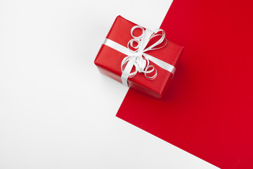 gift box on color background