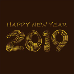 creative new year 2019 poster design