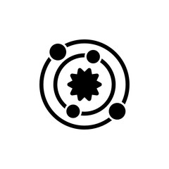 astrophysics icon vector glyph style