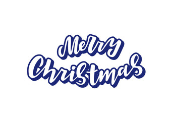 Hand drawn lettering phrase Merry Christmas