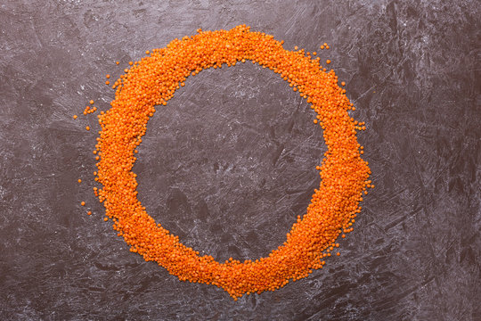 Lentils on the table. This legume contains a lot of vegetable protein