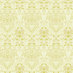 Vector Baroque floral pattern. classic floral ornament. vintage seamless texture for wallpapers, textile, fabric