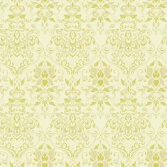 Zelfklevend Fotobehang Vector Baroque floral pattern. classic floral ornament. vintage seamless texture for wallpapers, textile, fabric © antalogiya