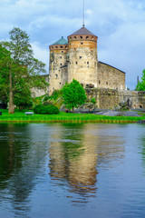 Fototapeta na wymiar Olavinlinna castle, in Savonlinna