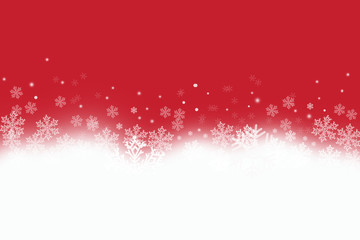 Schneelandschaft mit Schneeflocken