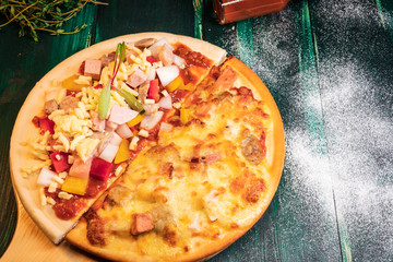 Gourmet still life pizza