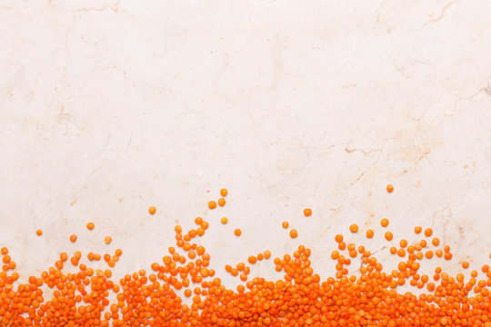 Lentils on the table. This legume contains a lot of vegetable protein