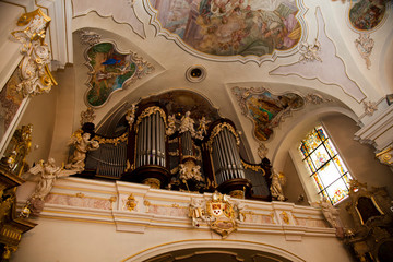 Organ in the church in the Shrine of St. Anne on Mount St. Anne in Poland