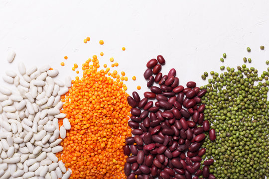 Lentils on the table. This legume contains a lot of vegetable protein