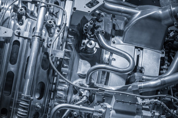 Obraz premium jet engine detail closeup