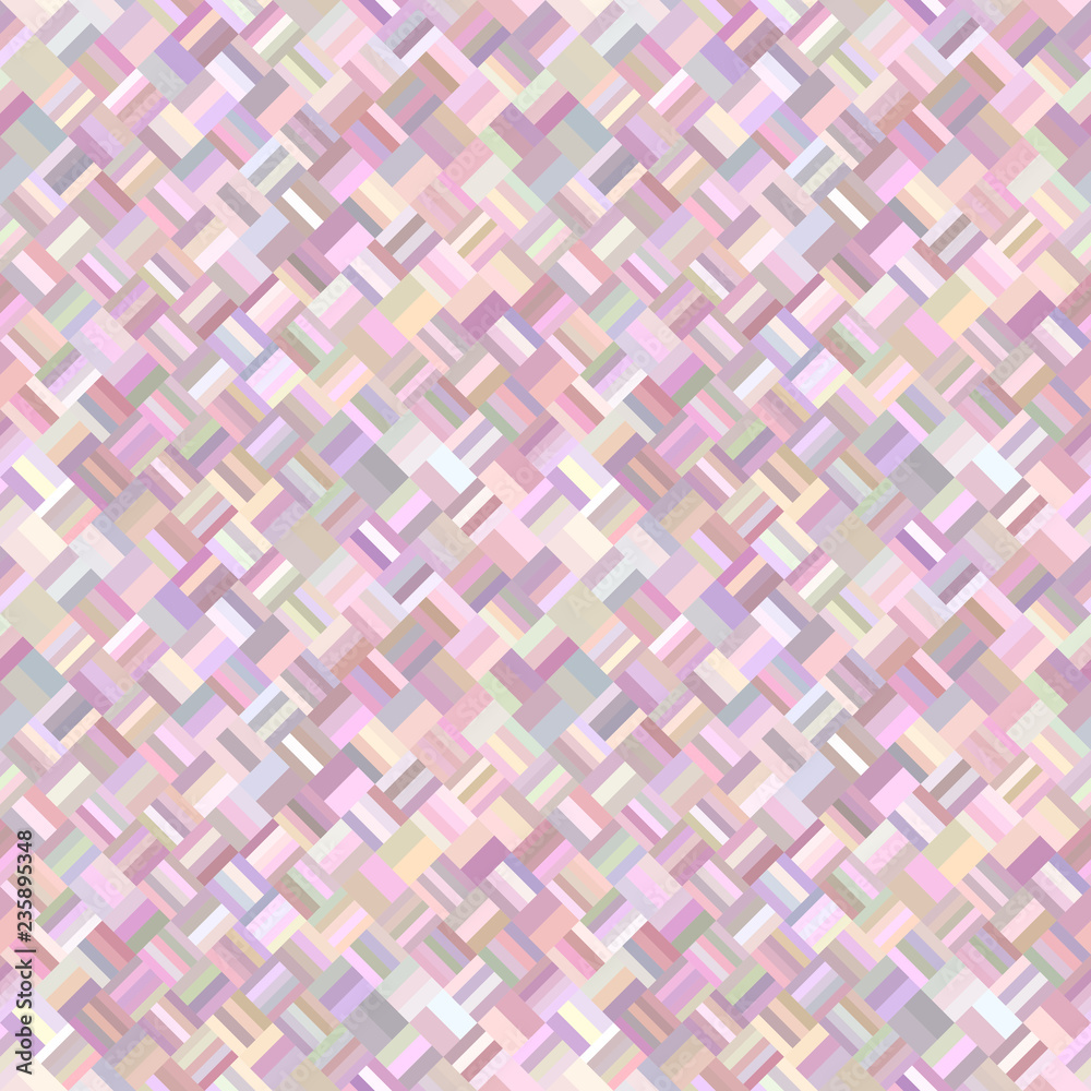 Wall mural colorful seamless abstract diagonal rectangle pattern - vector mosaic background graphic design