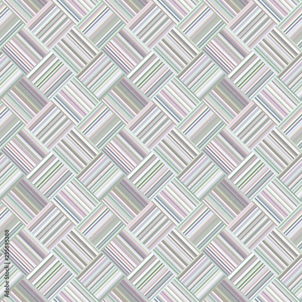 Wall mural abstract diagonal striped square mosaic tile pattern background - repeatable graphic