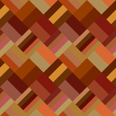 Colorful geometric diagonal rectangular tile mosaic pattern background - seamless graphic