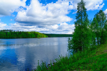 Obraz na płótnie Canvas Kemijoki River, in Lapland