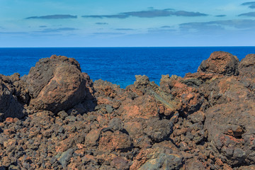 Fototapeta na wymiar Canary islands lanzarote sunny nature landscape volcano scene