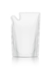 white refill pouch isolated on white background
