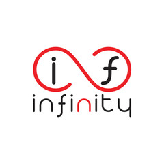 letters inf infinity lines logo 