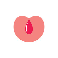 love blood donor symbol vector