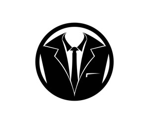 Tuxedo man logo and symbols black icons template