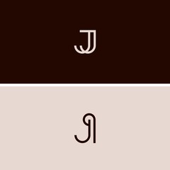 Letter J Outline Set Idea Abstract Monogram Creative Icon Logo Design Template Element Vector