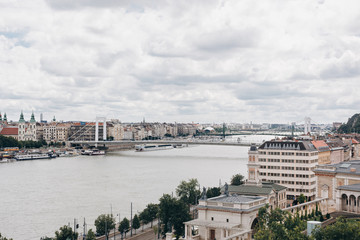 Fototapeta premium Budapest city panorama with Danube view, Hungary