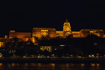 Fototapeta na wymiar Castle of Budapest. Night view