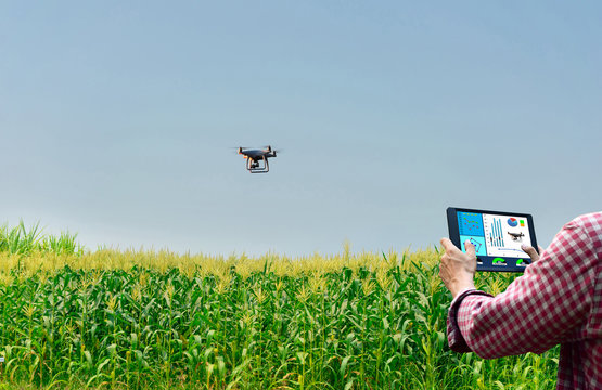 Farmer control unmanned aircraft Dorn Corn agricultural automation,digital farming