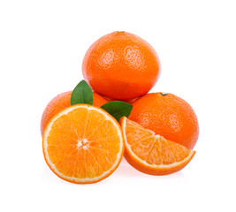 mandarin orange isolated on white background