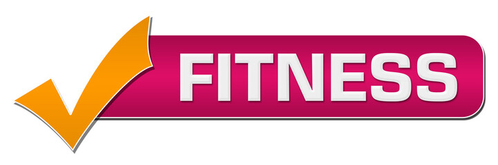 Fitness Pink Orange Tick Mark Horizontal 