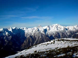 Snowy Mountains in Winter, Austria, Hinterstoder