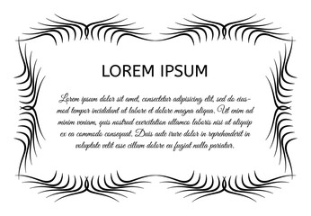 Decorative vintage horizontal frame