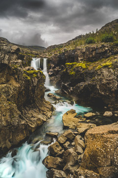 Iceland Glacier Waterfall