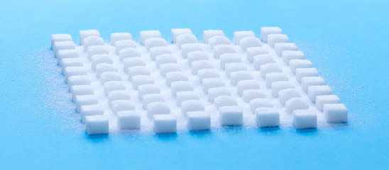 White sweet sugar cubes seamless pattern