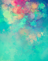 abstract colorful image of watercolor splashes © foldyart1980