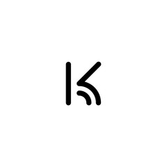 Fototapeta premium Letter K Outline Monogram Creative Abstract Icon Logo Design Template Element Vector