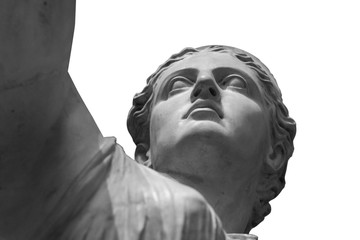 White marble head of young woman