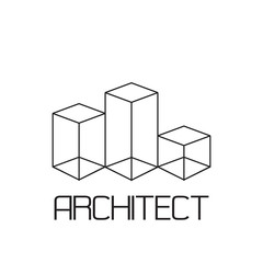 Obraz premium Streszczenie ikona architekta
