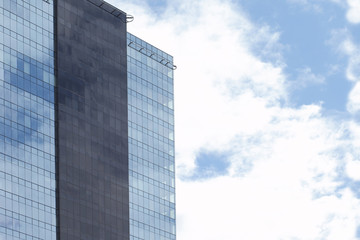 Naklejka premium photo of high-rise buildings of glass and metal