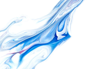 Blue marble creative abstract hand painted background