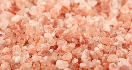 Fototapeta na wymiar Close up background of pink Himalayan salt