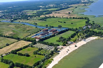 Naklejka premium Seebad Ueckermünde, Haffbad und Lagunenstadt