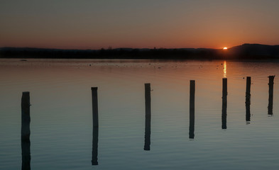 Abendröte Ammersee Bayern