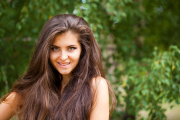 Naklejka premium Young beautiful woman