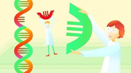 Crispr/Cas9 Scientist Woman